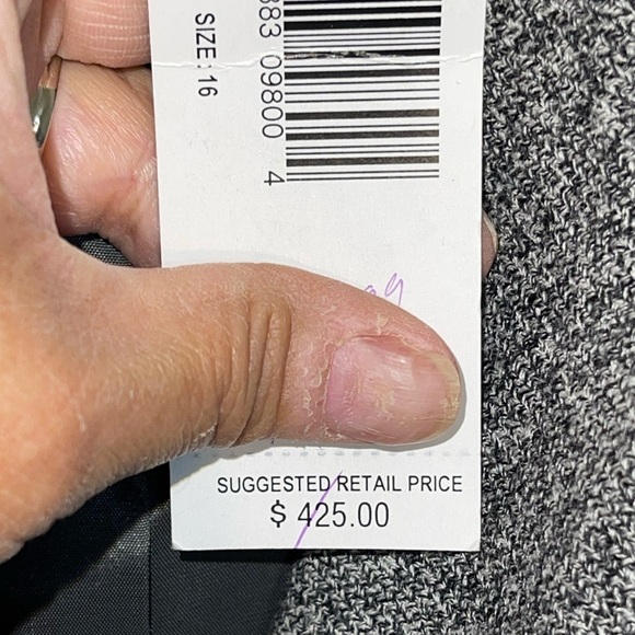 NWT Linda Allard Ellen Tracy 10% wool blazer. Size 16 color- graphite - Picture 9 of 9